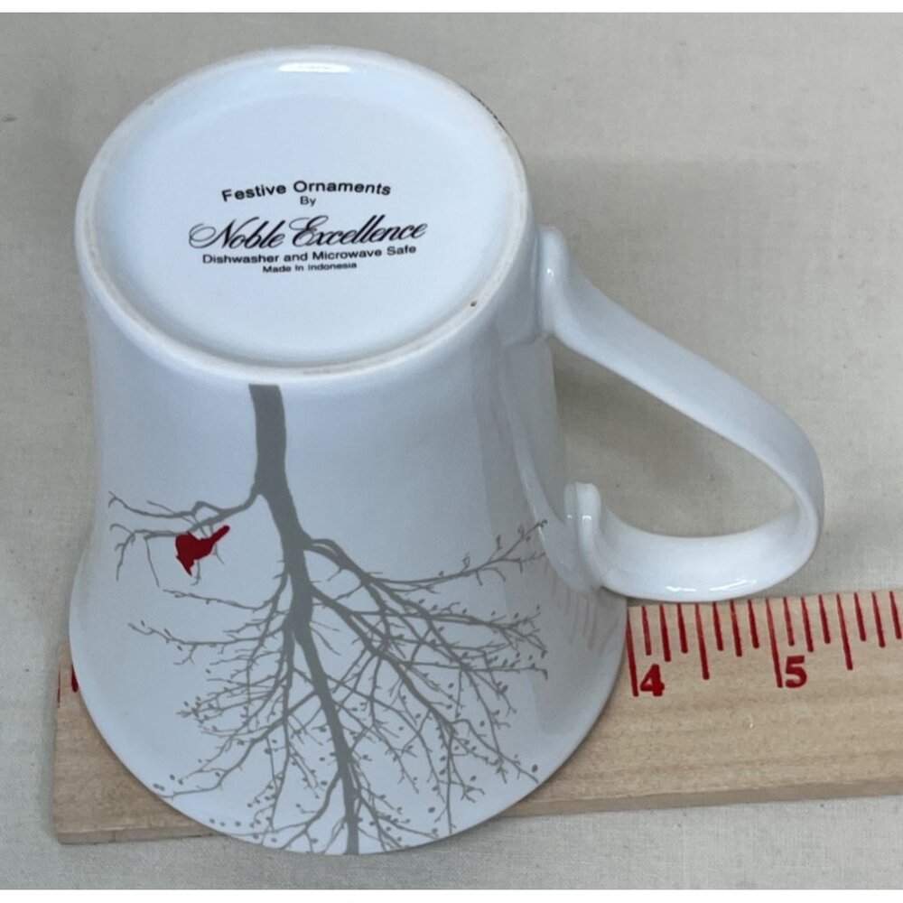4 Pieces Noble Excellence Red Bird Cardinal Salad Plates Mugs - Picture 10 of 10